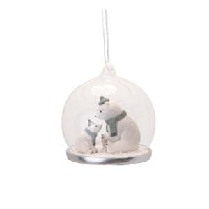Božićni ukras od polyresina ø 7 cm Polar Bear Mummy & Baby – Sass & Belle