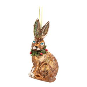 Stakleni ukas za božićno drvce 12,5 cm Festive Hare – Sass & Belle
