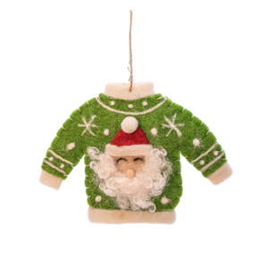Tekstilni ukas za božićno drvce 12 cm Santa Jumper – Sass & Belle