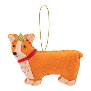 Tekstilni ukas za božićno drvce 5,5 cm Corgi – Sass & Belle