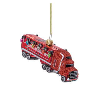 Stakleni ukas za božićno drvce 4,5 cm Red Truck – Sass & Belle