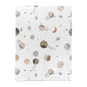 Bijela deka za bebe od muslina 75x100 cm Spacebit – Mijolnir