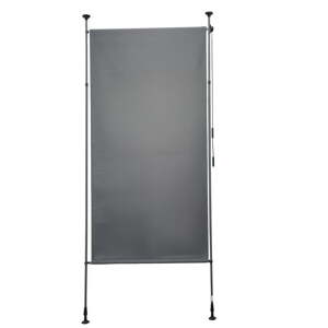 Sivi metalni/tekstilni balkonski zastor 120x225 cm – Garden Pleasure