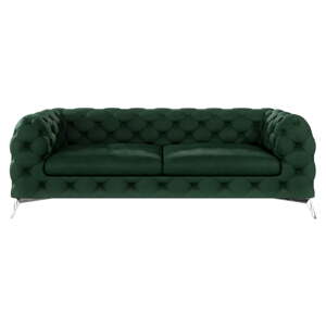 Tamno zelena baršunasti sofa 225 cm Chelsea – Ropez