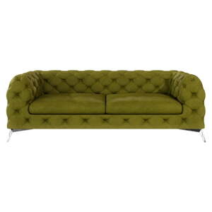 Zelena baršunasti sofa 225 cm Chelsea – Ropez