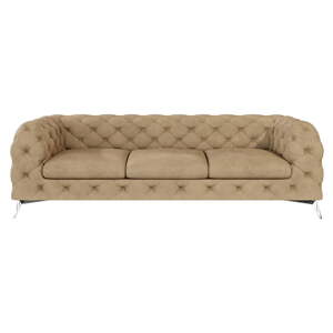 Svjetlo smeđa baršunasti sofa 243 cm Chelsea – Ropez