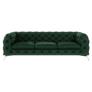Tamno zelena baršunasti sofa 243 cm Chelsea – Ropez