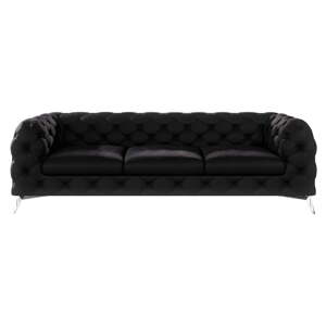 Crna baršunasti sofa 243 cm Chelsea – Ropez