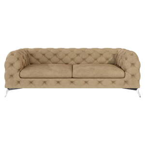 Svjetlo smeđa baršunasti sofa 225 cm Chelsea – Ropez