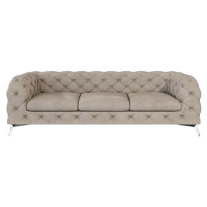 Sivo-bež baršunasti sofa 243 cm Chelsea – Ropez