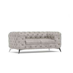 Svijetlo siva baršunasti sofa 185 cm Chelsea – Ropez