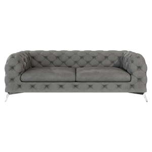 Siva baršunasti sofa 225 cm Chelsea – Ropez