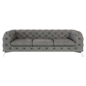 Siva baršunasti sofa 243 cm Chelsea – Ropez
