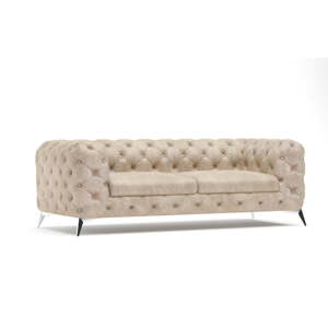 Bež baršunasti sofa 225 cm Chelsea – Ropez