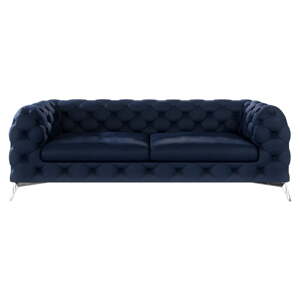 Tamno plava baršunasti sofa 225 cm Chelsea – Ropez