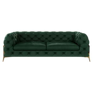 Tamno zelena baršunasti sofa 225 cm Chelsea Bis – Ropez