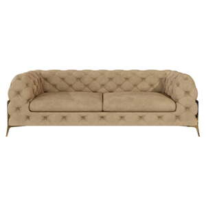 Svjetlo smeđa baršunasti sofa 225 cm Chelsea Bis – Ropez