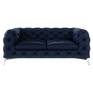 Tamno plava baršunasti sofa 185 cm Chelsea – Ropez