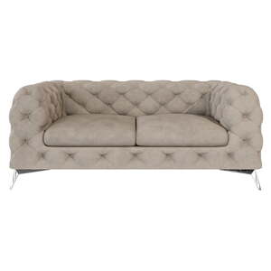 Sivo-bež baršunasti sofa 185 cm Chelsea – Ropez