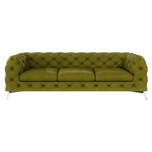 Zelena baršunasti sofa 243 cm Chelsea – Ropez