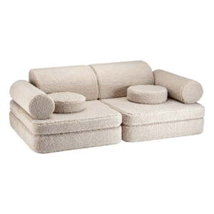 Svjetlo smeđi dječji kauč od bouclé tkanine 132 cm Settee – Wigiwama