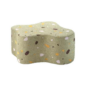 Zeleni dječji tabure od bouclé tkanine/od šenila Terrazzo Cloud – Wigiwama