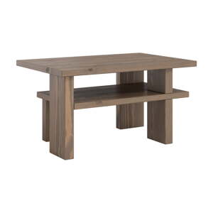 Smeđi stolić za kavu od masivnog bora 45x68 cm Japan – Karup Design