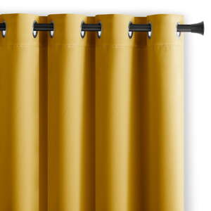 Žuta  zatamnjujuća zavjesa 140x175 cm Eyelets – Restilo