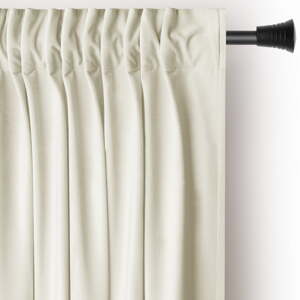 Krem zavjesa za djelomično zamračenje od samta 140x270 cm Pleat – Restilo