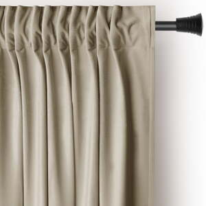 Smeđa/bež zavjesa za djelomično zamračenje od samta 140x270 cm Pleat – Restilo