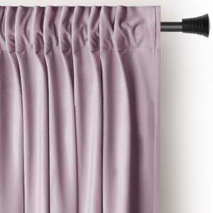 Svijetlo ružičasta zavjesa za djelomično zamračenje od samta 140x270 cm Pleat – Restilo