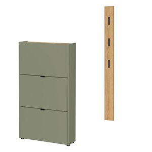 Set za hodnik u prirodnoj boji/smeđe-sivi 101x200x22 cm Ameca – Germania